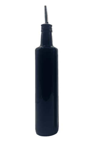 Akıtıcılı Siyah Cam Yağdanlık 500ml